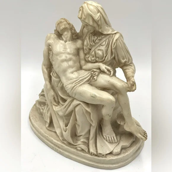 Michelangelo’s Pieta Sculpture by A. Santini: Madonna & Jesus after Crucifixion - Picture 16 of 16